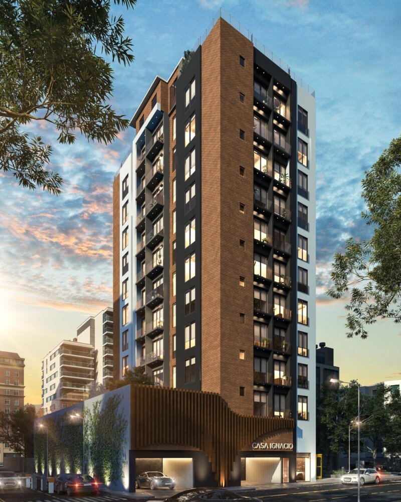 Apartamento en venta de 1 habitacion en zona 10 con balcon