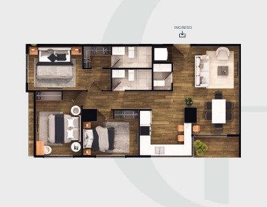 Venta de apartamento con balcón 3 Habitaciones zona 10