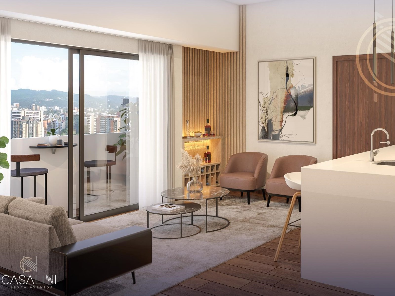 Apartamento en venta de 1 habitacion en zona 10