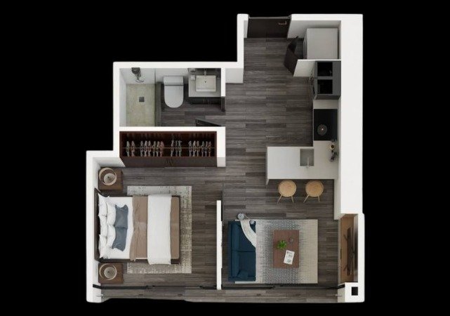 Apartamento en renta con linea blanca y 1 habitacion Z10