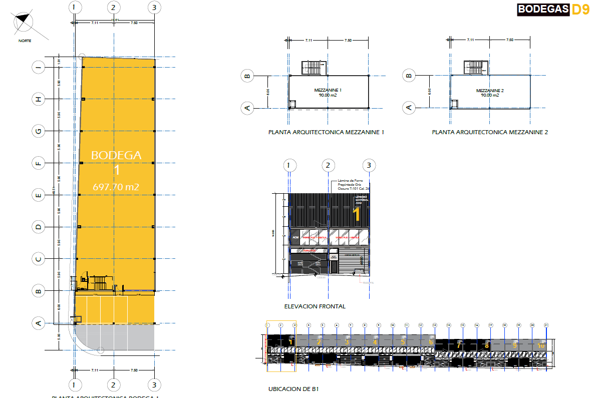 Complejo Industrial de bodegas D9  el Naranjo desde 877m²